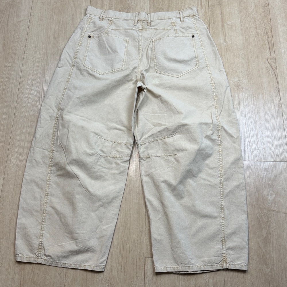 Free people Good Luck Barrel Leg Pants bleached out, SIZE 31 - Picture 10 of 11